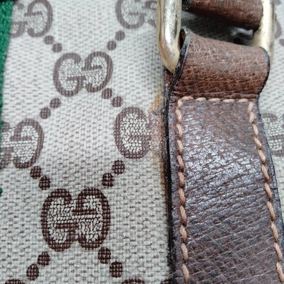 Vintage Gucci Handbag Sherry Line Brown PVC 3954966 - Picture 6 of 11